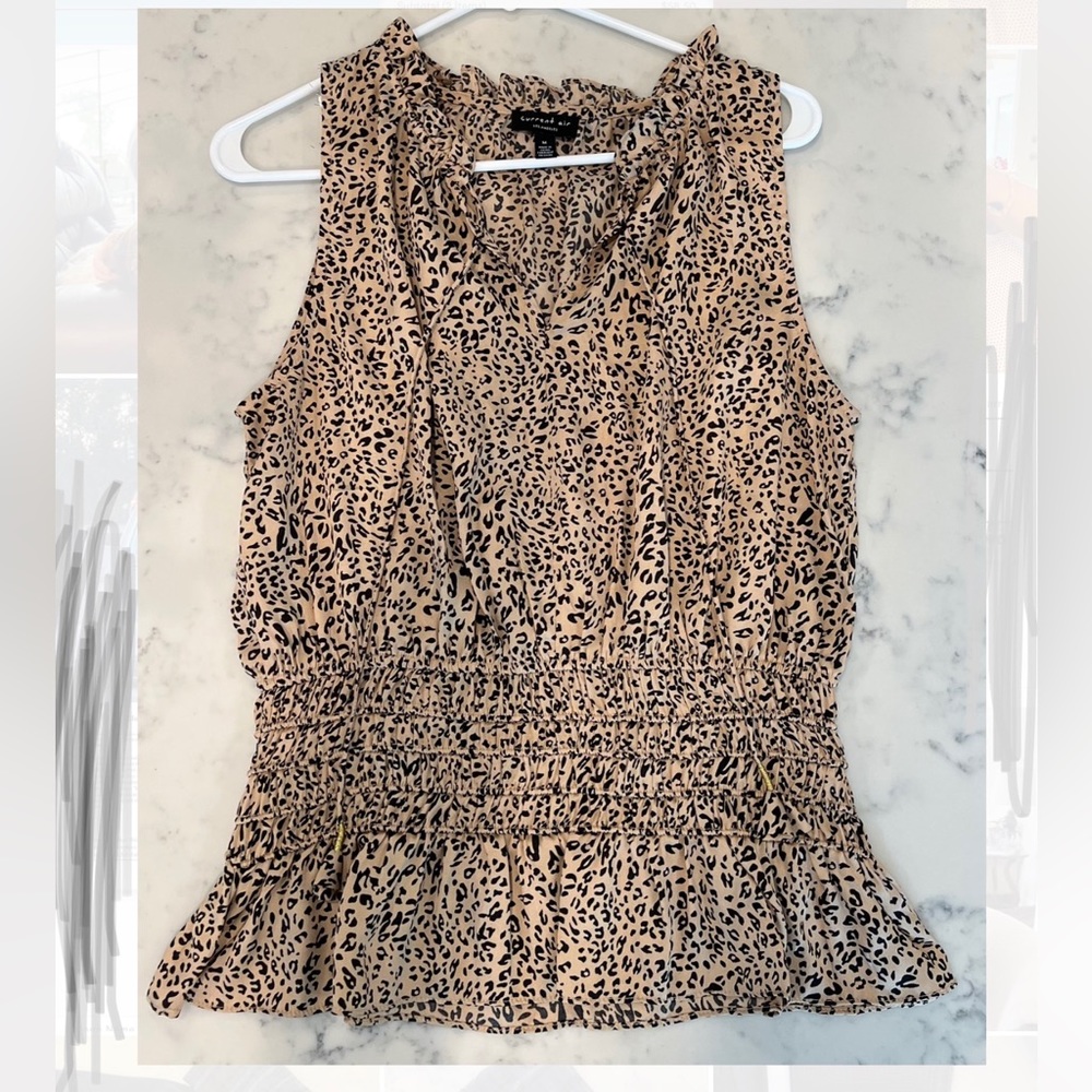 Current Air Animal Print Top Sz Medium
